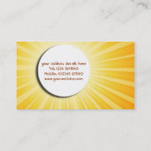 Carte de visite de rayon de soleil (Dos)
