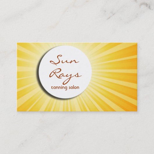 Carte de visite de rayon de soleil (Devant)