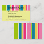 Carte de visite de rayure de sucrerie (Devant / Derrière)