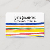 carte de visite de rayures colorées (Devant)