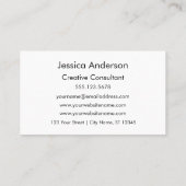 Carte de visite de rayures noires et dorées (Dos)