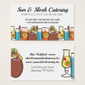 carte de visite de réception de boissons exotiques (Devant & derrière)