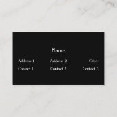 Carte de visite de recettes de BBQ (Dos)