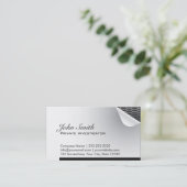 Carte de visite de recherche interne en acier (Debout devant)