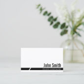 Carte de visite de recherche sur bande noire (Debout devant)