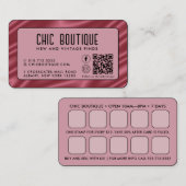 Carte de visite de récompense de code QR en satin  (Devant / Derrière)