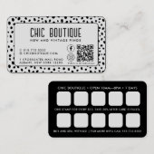 Carte de visite de récompense de code QR Motif poi (Devant / Derrière)