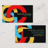 Carte de visite de recouvrement de cercles de (Devant / Derrière)