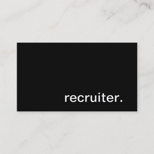 Carte de visite de recruteur (Devant)