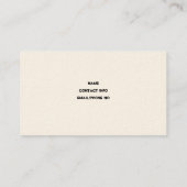 Carte de visite de récupération mécanique/accident (Dos)