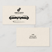 Carte de visite de récupération mécanique/accident (Devant / Derrière)