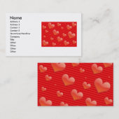 Carte de visite de Red Hearts (Devant / Derrière)