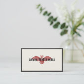 Carte de visite de Red Vampire Bat Halloween (Debout devant)