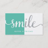 Carte de visite de référence de dentiste (Dos)