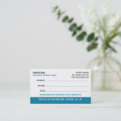 Carte de visite de référence de dentiste (Debout devant)