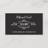 Carte de visite de référence de salon (Dos)