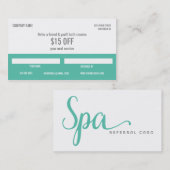Carte de visite de référence de spa (Devant / Derrière)