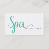 Carte de visite de référence de spa (Dos)