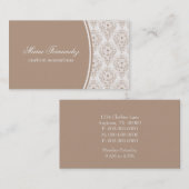 Carte de visite de reflet radiant, latte (Devant / Derrière)