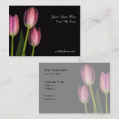 Carte de visite de réflexion de tulipe… - (Devant / Derrière)