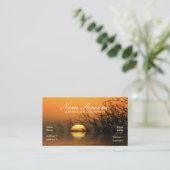 Carte de visite de réflexion du lac Sunset (Debout devant)