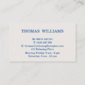 Carte de visite de réflexologie (Dos)