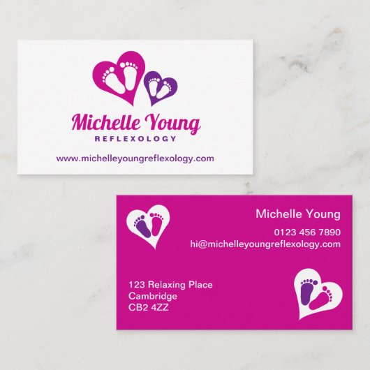Carte de visite de réflexothérapie (Devant / Derrière)