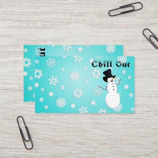 Carte de visite de refroidissement (Devant/Arrière en situation)