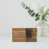 Carte de visite de refuge pour chiens (Debout devant)