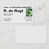 Carte De Visite De Regt (Devant / Derrière)