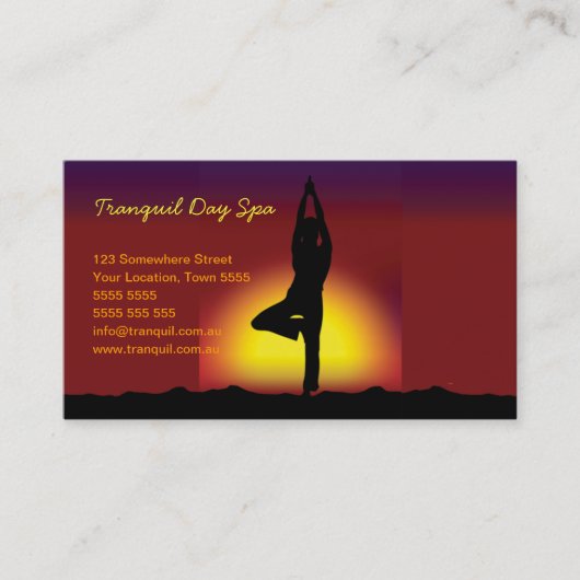 Carte de visite de relaxation (Devant)