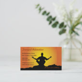 Carte de visite de relaxation/méditation (Debout devant)