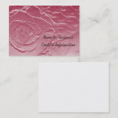 Carte de visite de relief de rose rouge de sembler (Devant / Derrière)