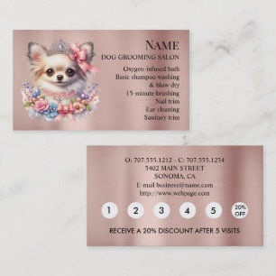 Carte de visite de remise de fidélité de toilettag