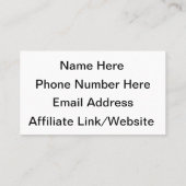 Carte de visite de remise de prescription Médicale (Dos)