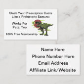 Carte de visite de remise de prescription Médicale (Devant / Derrière)