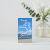 Carte de visite de remise en forme avec plage et c (Debout devant)