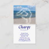 Carte de visite de remise en forme avec plage et c (Dos)