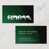 Carte de visite de remise en forme Green Black Per (Devant / Derrière)