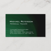 Carte de visite de remise en forme Green Black Per (Dos)