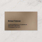 Carte de visite de remise en forme gris brun pâle (Dos)