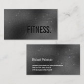 Carte de visite de remise en forme gris clair (Devant / Derrière)