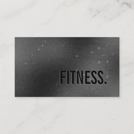 Carte de visite de remise en forme gris clair (Devant)
