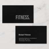 Carte de visite de remise en forme gris clair (Devant / Derrière)