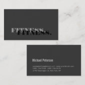 Carte de visite de remise en forme gris clair (Devant / Derrière)