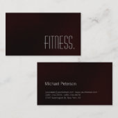 Carte de visite de remise en forme gris clair (Devant / Derrière)