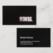 Carte de visite de remise en forme gris double fac (Devant / Derrière)