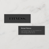 Carte de visite de remise en forme gris pâle maigr (Devant / Derrière)