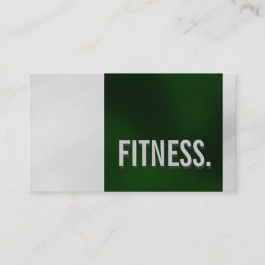 Carte de visite de remise en forme gris vert clair (Devant)