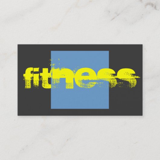 Carte de visite de remise en forme Jaune Blue Grey (Devant)